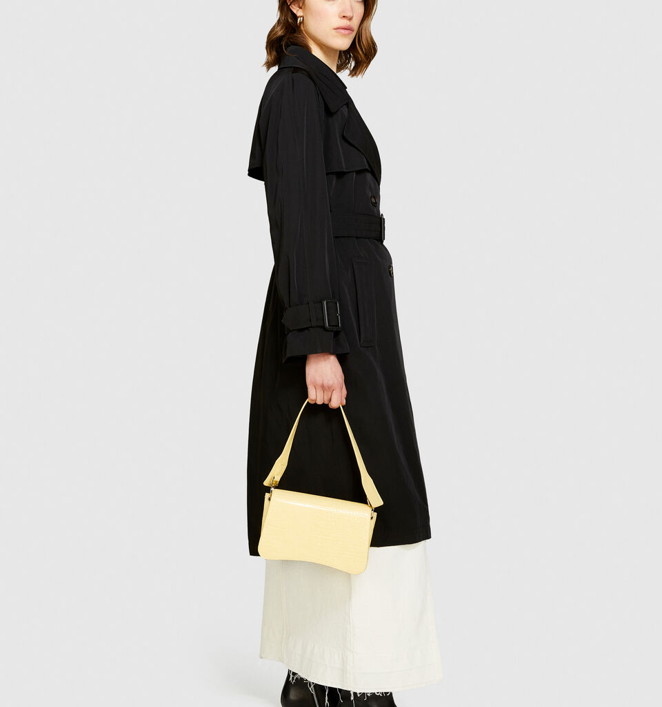 Glossy trench coat - women's trench coats & rain coats - Black | Sisley image number 2